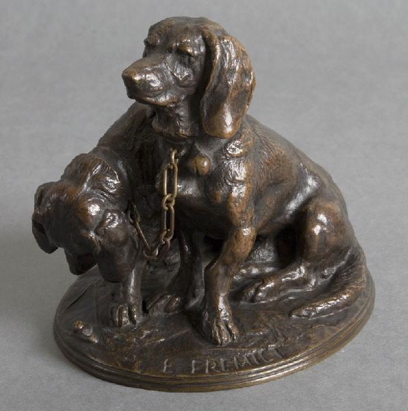 Deux chiens bassets, Emmanuel Fremiet, 2e moitié 19e siècle, 1er quart 20e siècle