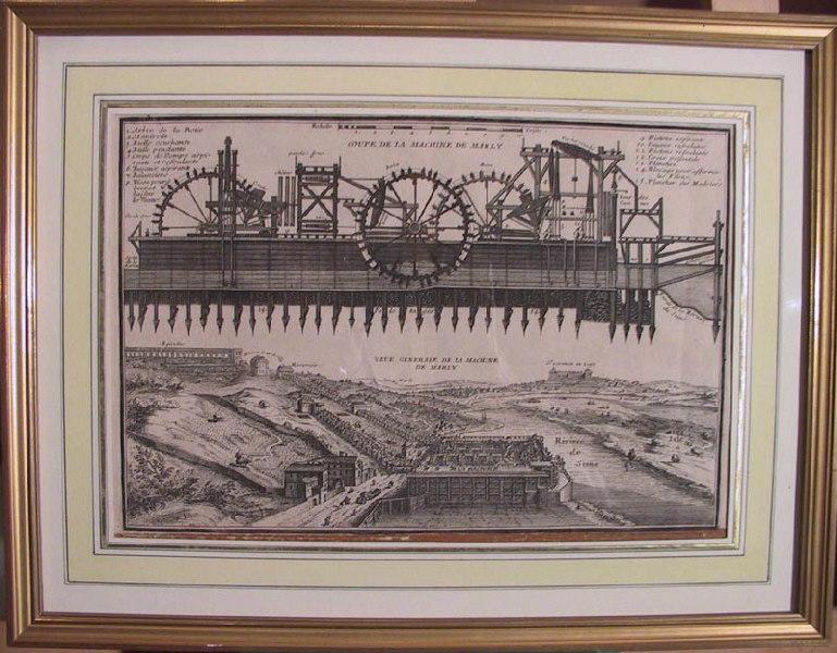 Coupe et vue générale de la machine de Marly_0