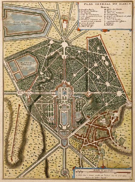 Plan général de Marly, Harmanus van Loon, 1695 entre,1701 et