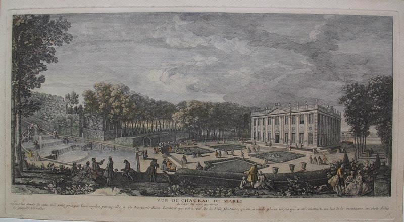 Vue du château de Marly du côté du petit parterre_0