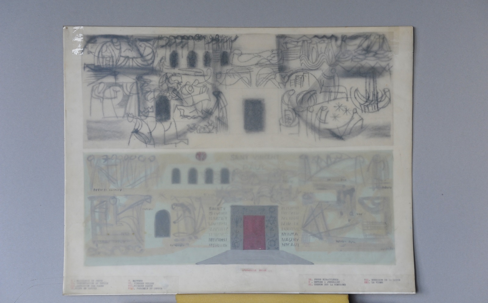 [L'entrée de l'Eglise Saint-Vincent-de-Paul à Villepreux], Robert Lesbounit, 1965-1967