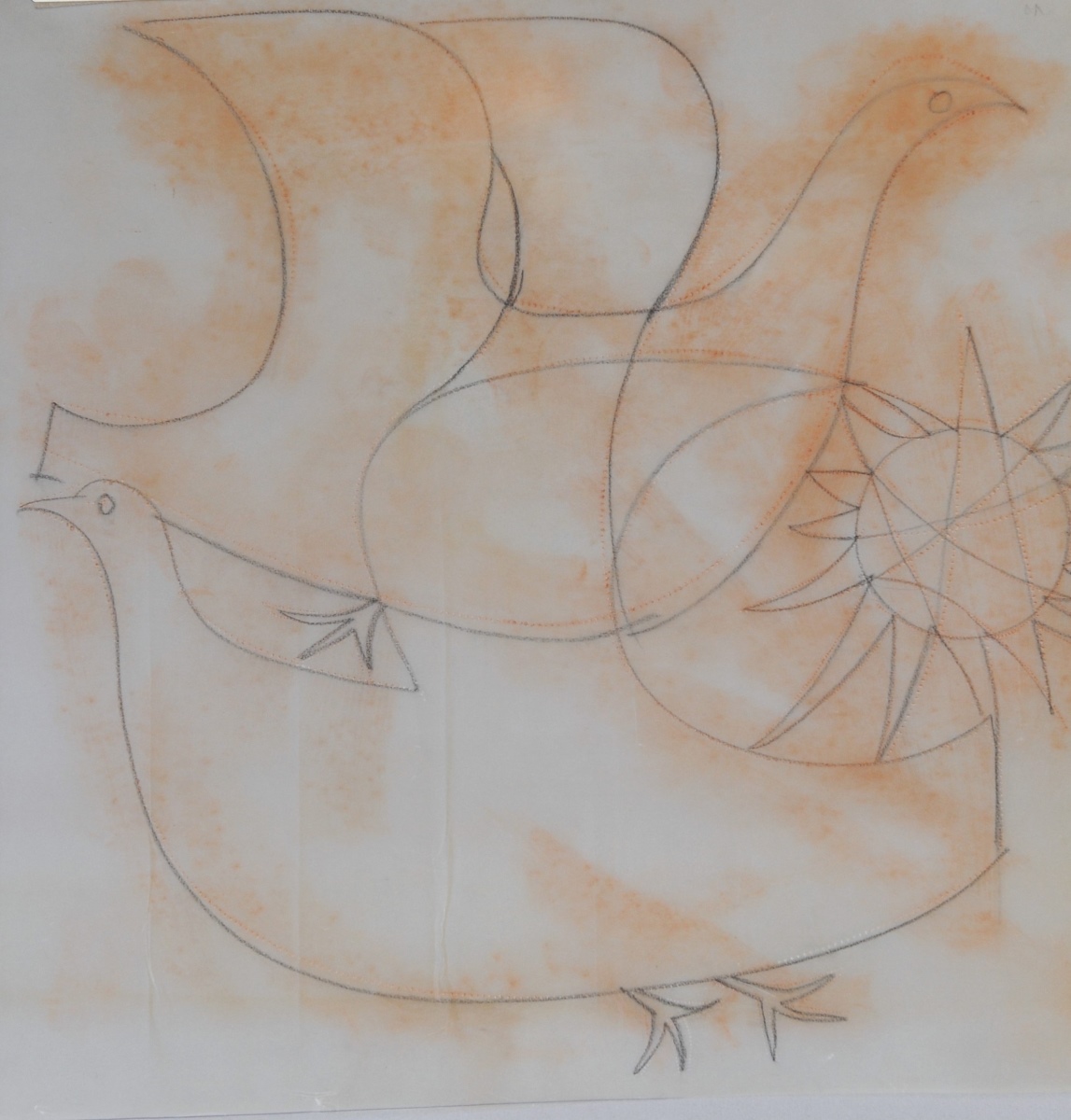 [Deux oiseaux], Robert Lesbounit, 3e quart 20e siècle