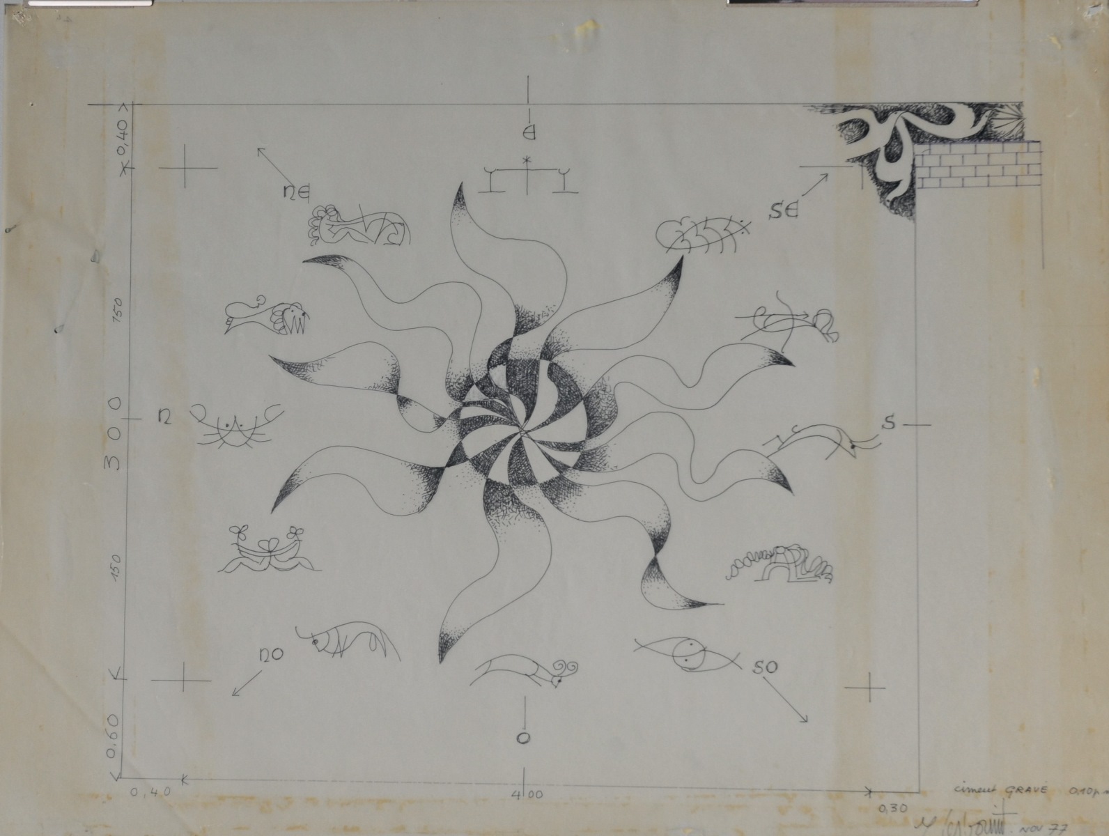 [Soleil du zodiaque], Robert Lesbounit, 1977