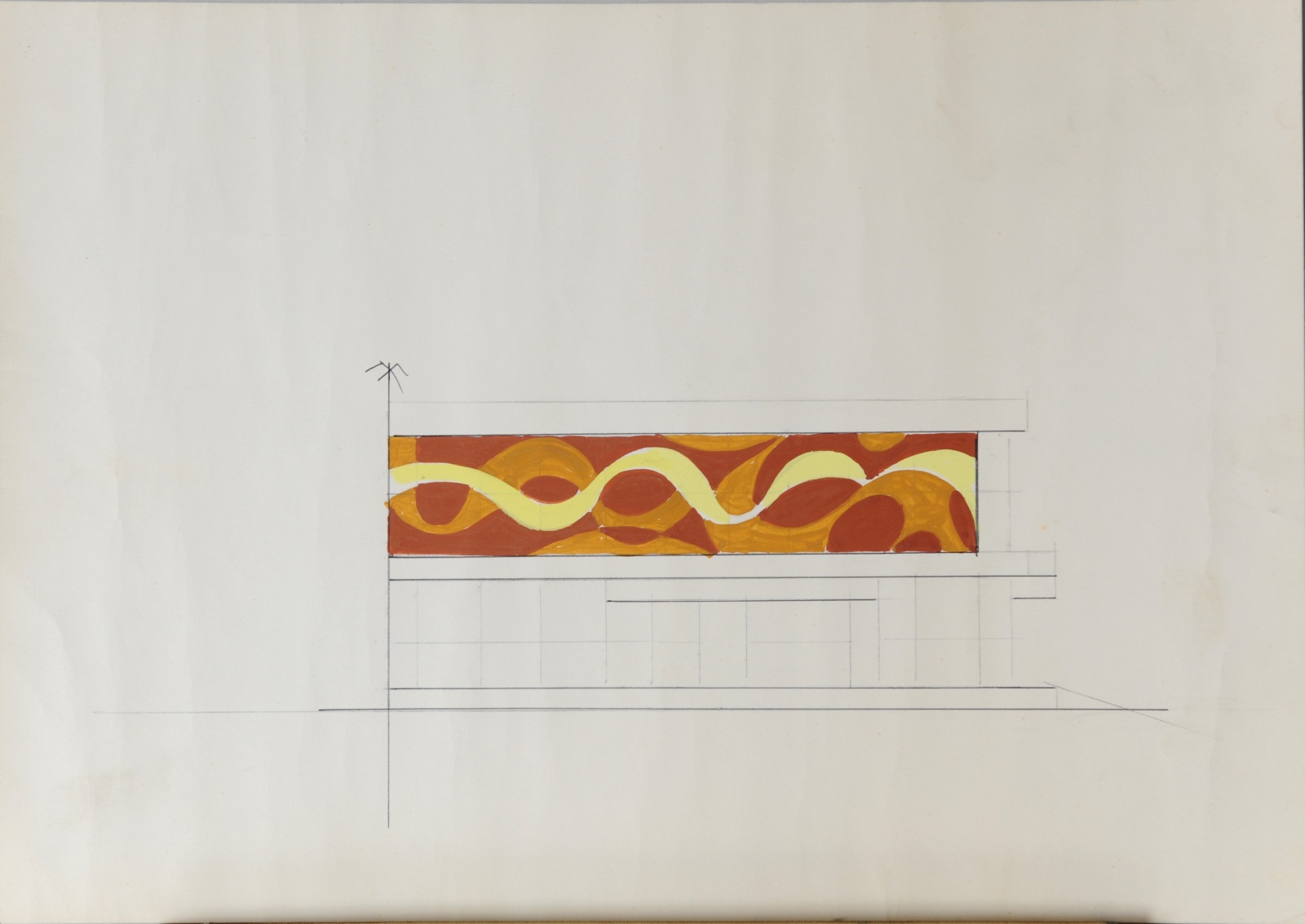 [Frise pour l'église de Maurepas], Robert Lesbounit, 4e quart 20e siècle