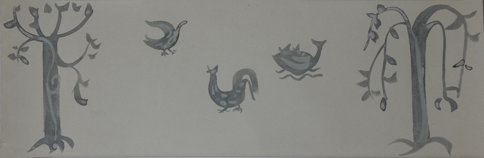 [Animaux et arbres  ] " en relief", Robert Lesbounit, 2e moitié 20e siècle