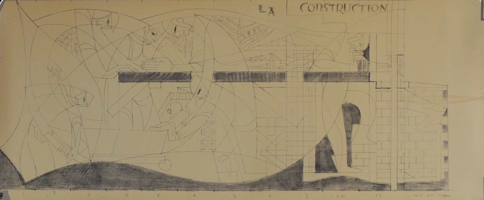 LA CONSTRUCTION façade est, Robert Lesbounit, 1964
