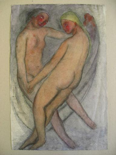 Deux danseuses, l'une tenant une draperie_0