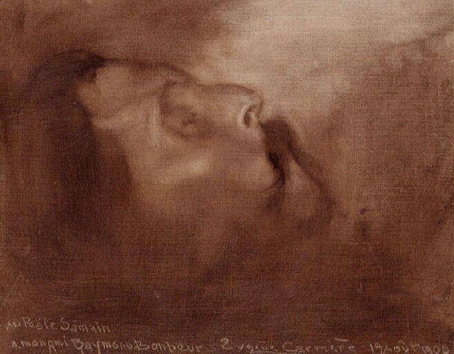 Albert Samain (1858-1900) sur son lit de mort_0