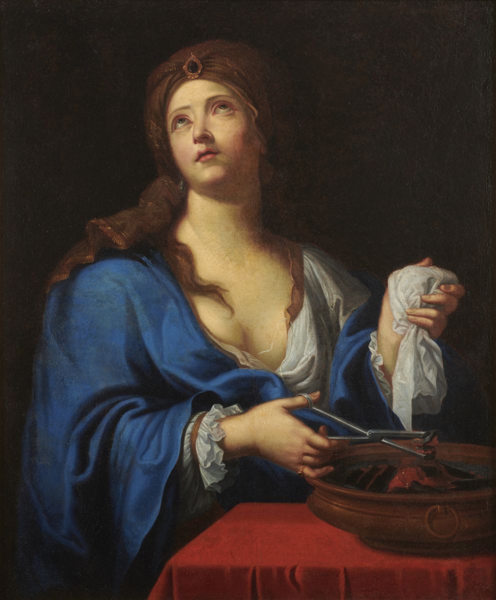 Porcia, femme de Brutus, se donnant la mort_0