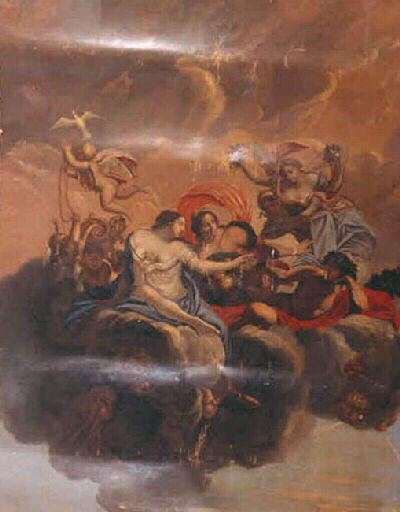 Vénus dans son char, entourée de Bacchus, Cérès et Flore_0