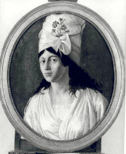 Portrait de femme aux bleuets_0