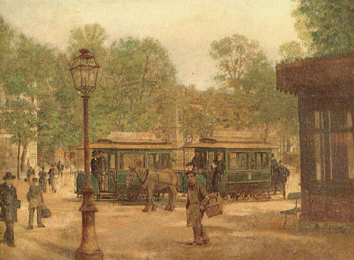 Tramways à Versailles, Auguste Alexandre Baudran, 1890