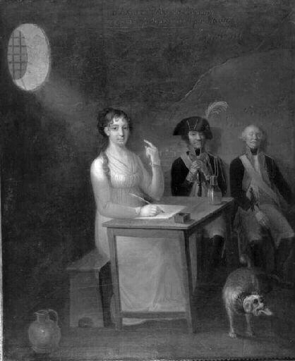Charlotte Corday dans sa prison, Jean-Jacques Hauer, 1793