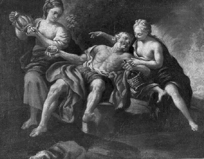 Les filles de Loth enivrant leur père, François Le Moine, 1ère moitié 18e siècle