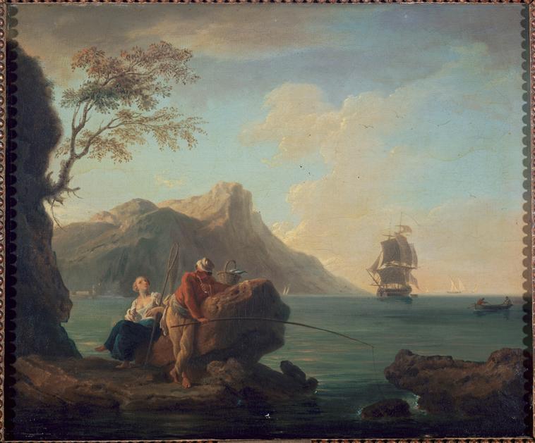 Amants à la pêche, Joseph Vernet, 18e siècle