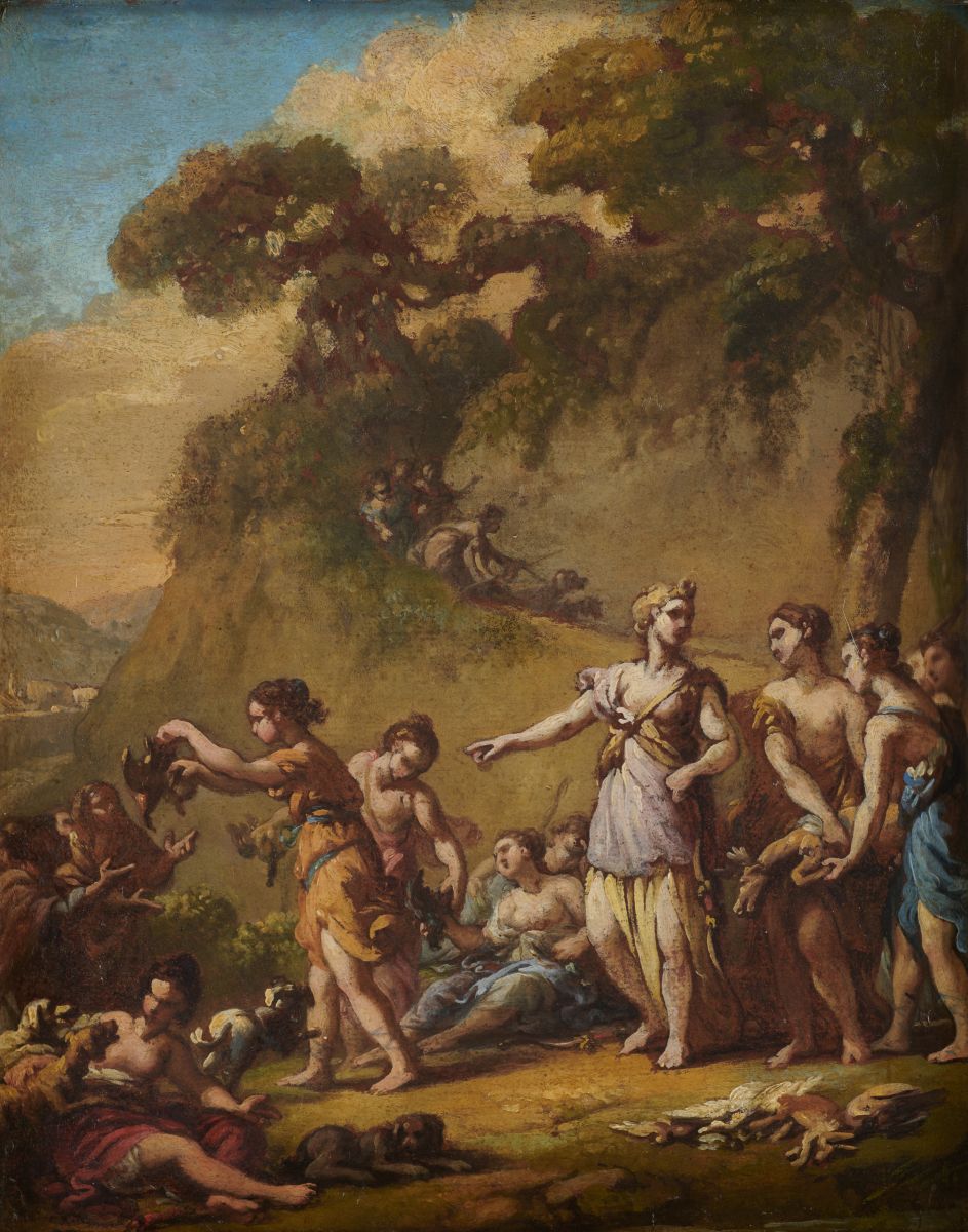 Esquisse pour "La Chasse" (4e panneau pour la grande salle à manger du Petit Trianon)_0