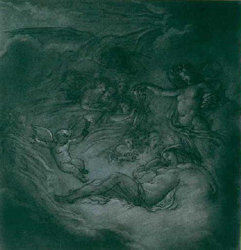 Scène mythologique, Zéphir et Flore_0