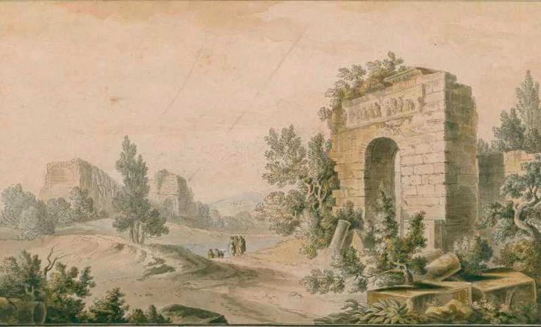 Ruines romaines, Claude Louis Chatelet, 2e moitié 18e siècle