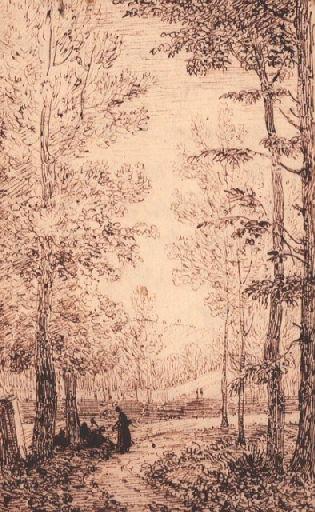 Dans les bois de Satory, François Marius Granet, 1841