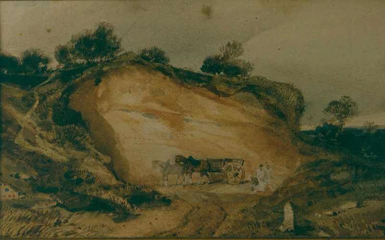 Carrière de sable avec tombereau_0