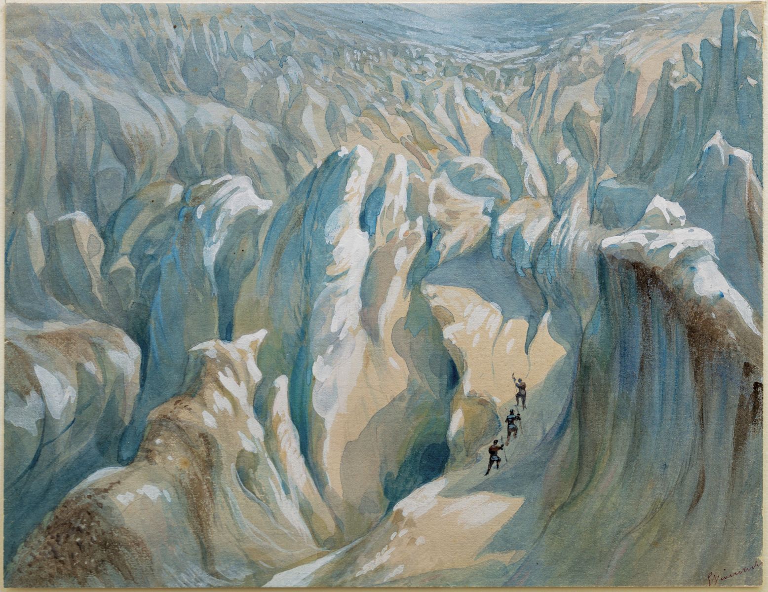 La jonction au-dessus des Grands Mulets_0