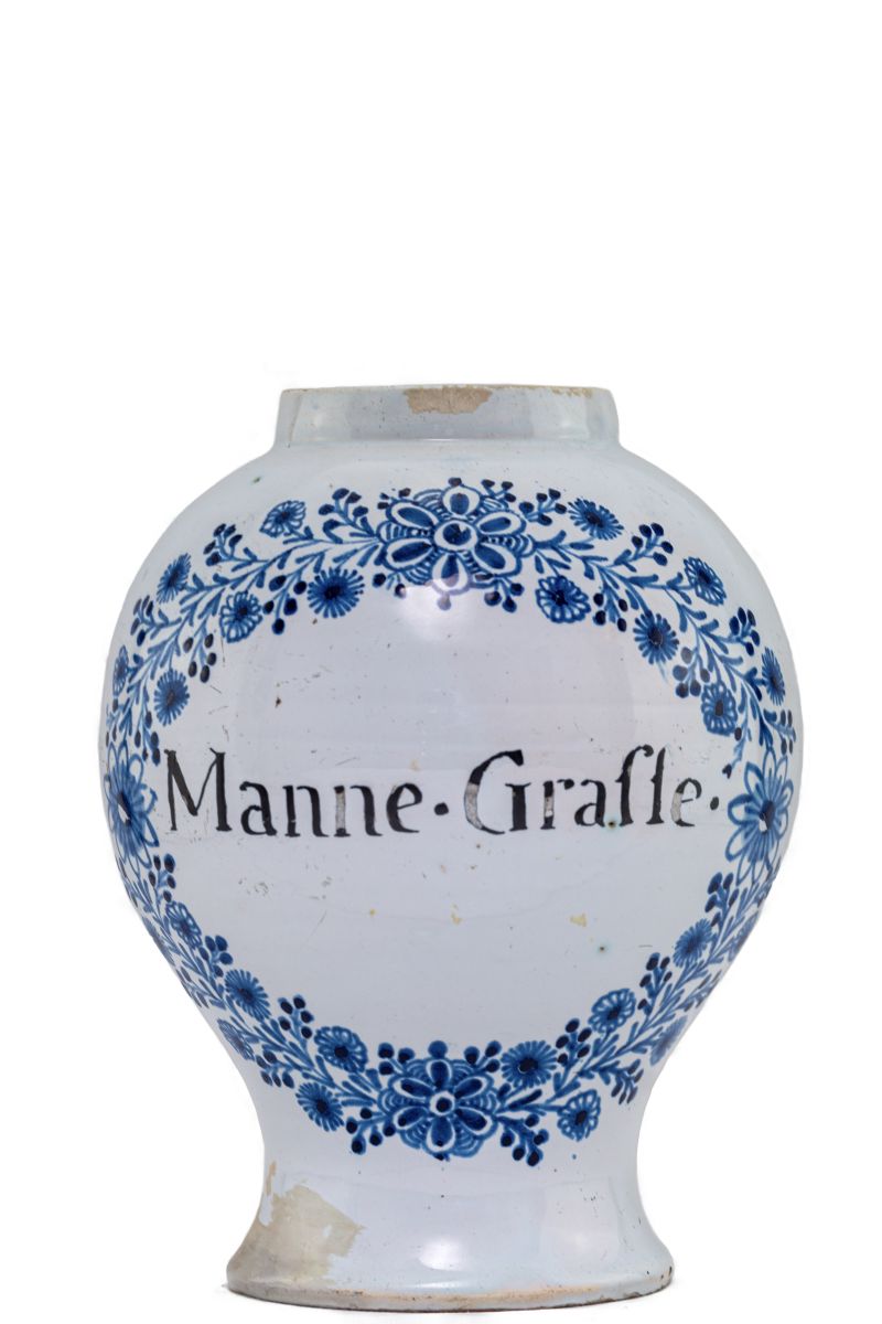 Vase à panse ovoïde avec inscription Manne Graffe_0