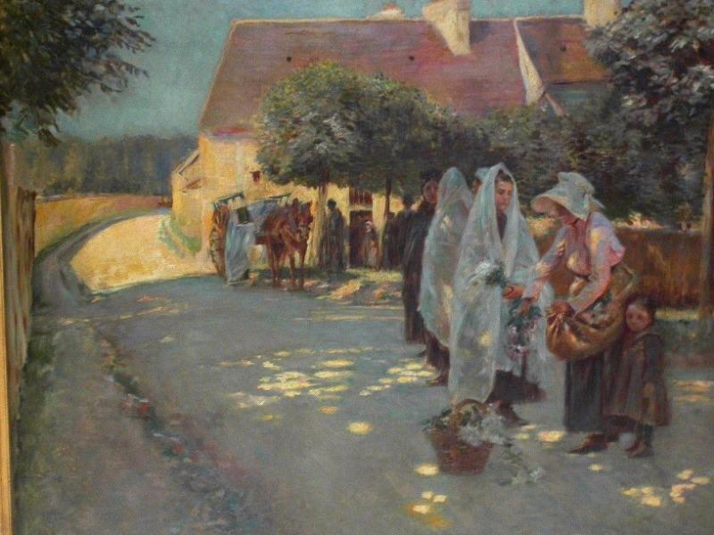 Enterrement d'une jeune fille à la campagne, Maurice Eliot, 1888