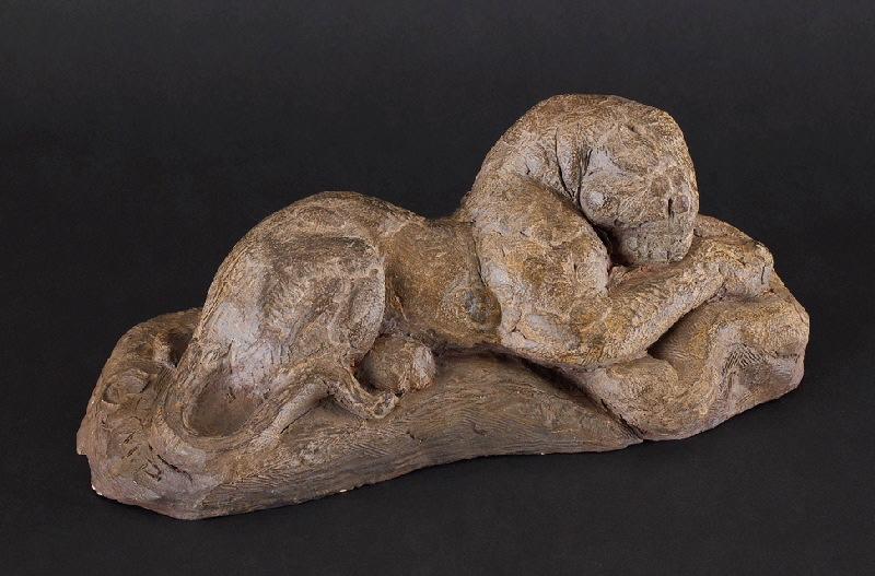 Panthère et serpent, Maurice Prost, 20e siècle