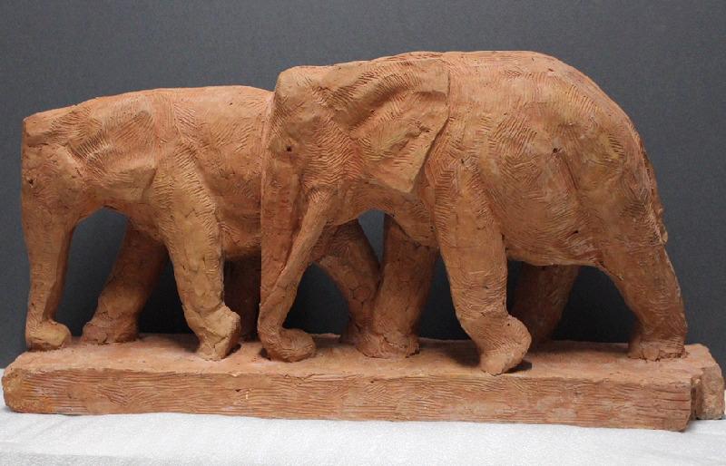 Eléphants, Maurice Prost, 20e siècle
