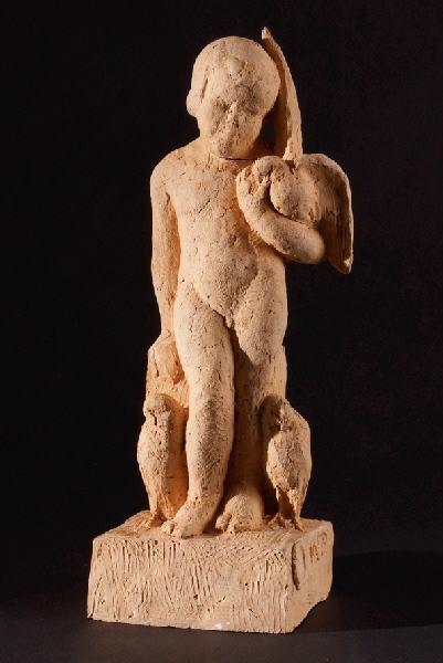 Enfant et colombes, Maurice Prost, 20e siècle
