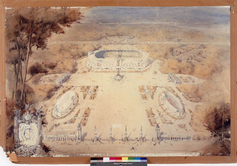 Vue d'ensemble des stades olympiques, Raoul Brandon, 1921
