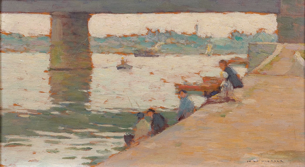 Pêcheurs en bords de Seine, Henri Le Sidaner, 1892-1893