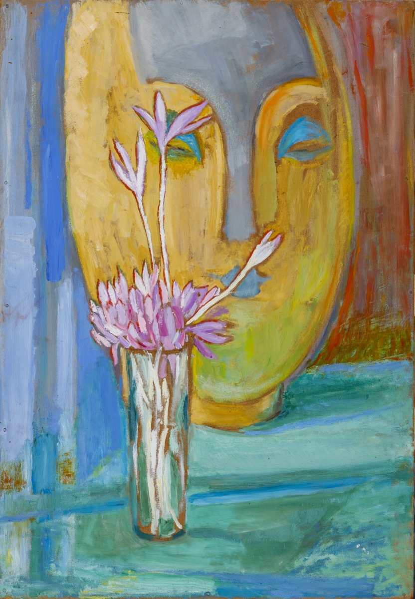 Sans titre [Fleurs dans un vase et visage], Sarah Lipska, 1915-1925
