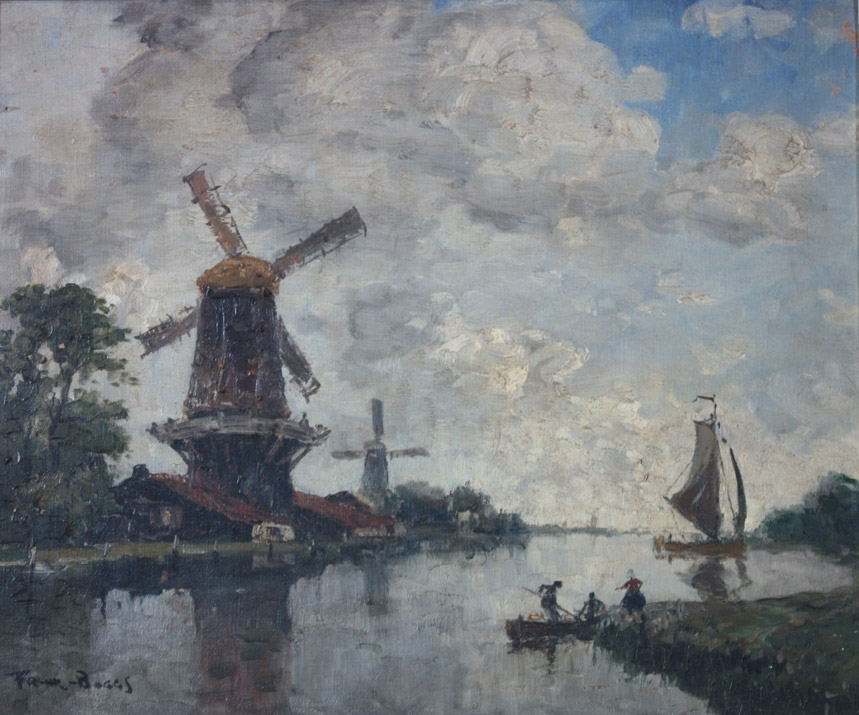 Canal en Hollande, Frank Myers Boggs, 1er quart 20e siècle