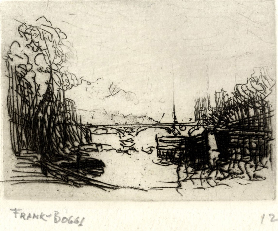 Pont sur une rivière, Frank Myers Boggs, 1906 vers