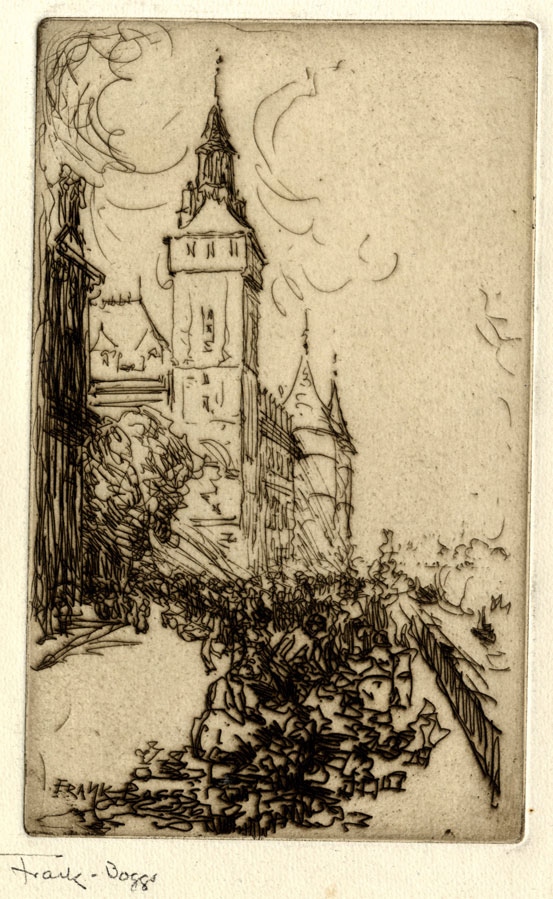 La Conciergerie et le marché aux fleurs, Frank Myers Boggs, 1906 vers