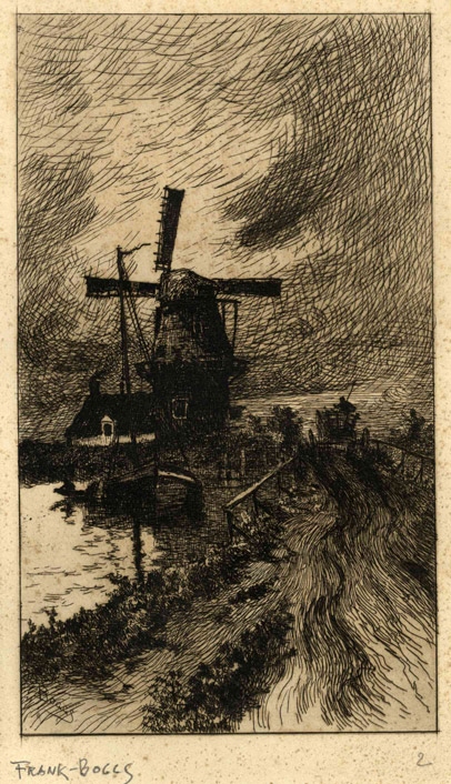 Moulin avant l'orage, Frank Myers Boggs, 4e quart 19e siècle, 1er quart 20e siècle