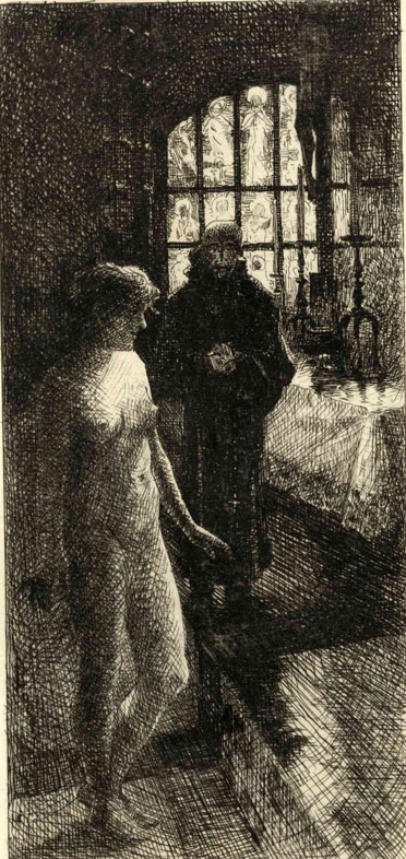 Nu dans une église, Frank Myers Boggs, 4e quart 19e siècle, 1er quart 20e siècle