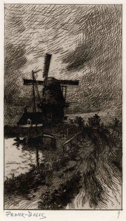 Moulin avant l'orage, Frank Myers Boggs, 4e quart 19e siècle, 1er quart 20e siècle