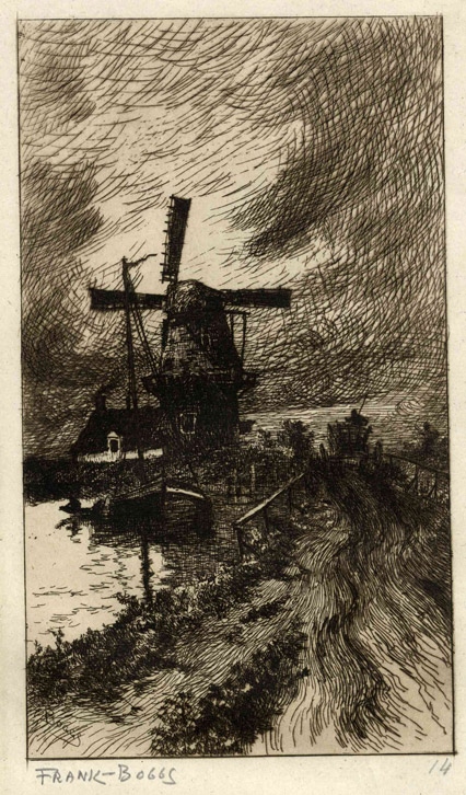 Moulin avant l'orage, Frank Myers Boggs, 1er quart 20e siècle