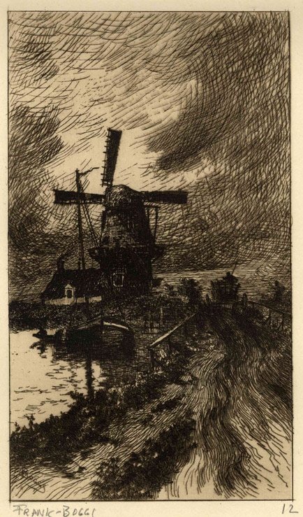 Moulin avant l'orage, Frank Myers Boggs, 1er quart 20e siècle, 4e quart 19e siècle