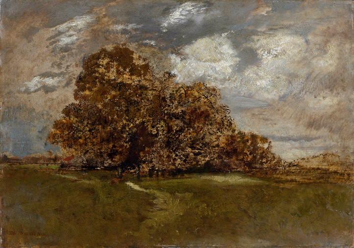 Chênes et châtaigniers aux environs de Moigny-en-Gâtinais, Théodore Rousseau, 1845 entre,1850 et