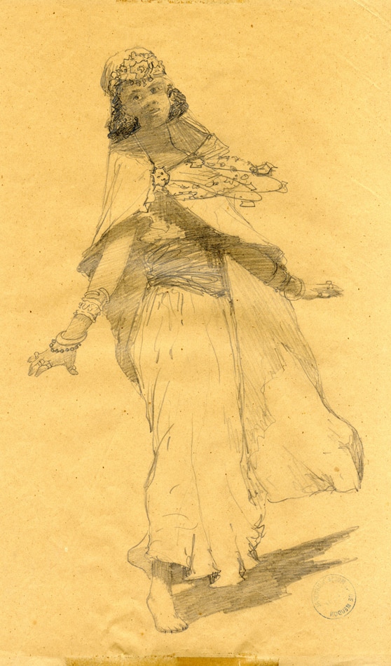 Femme d'Alger, danseuse, Frank Myers Boggs, 4e quart 19e siècle