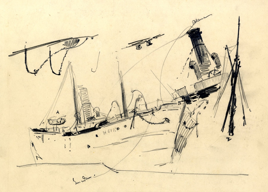 Deux cargos, Frank Myers Boggs, 1er quart 20e siècle