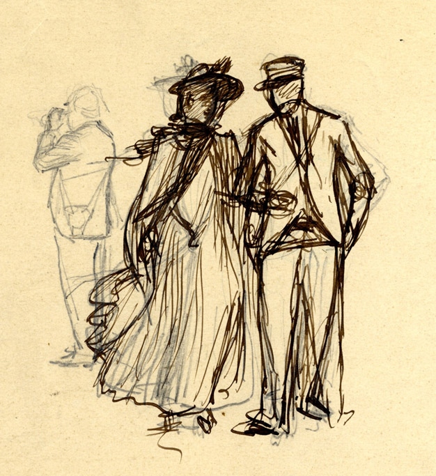 Couple en promenade, Frank Myers Boggs, 19e siècle