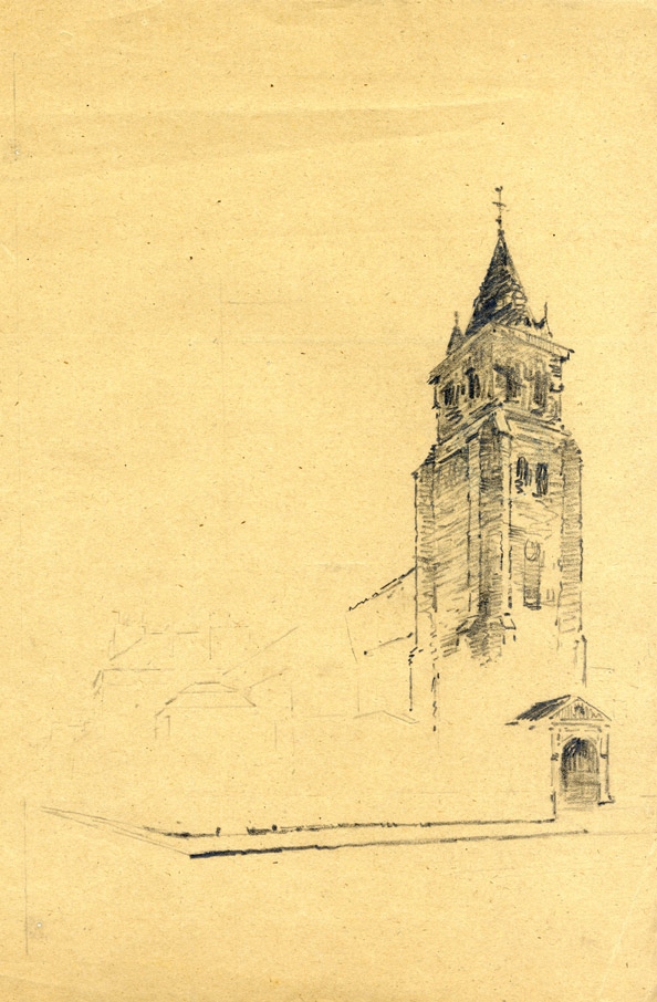 Le clocher de Saint-Germain-des-prés, Frank Myers Boggs, 1er quart 20e siècle