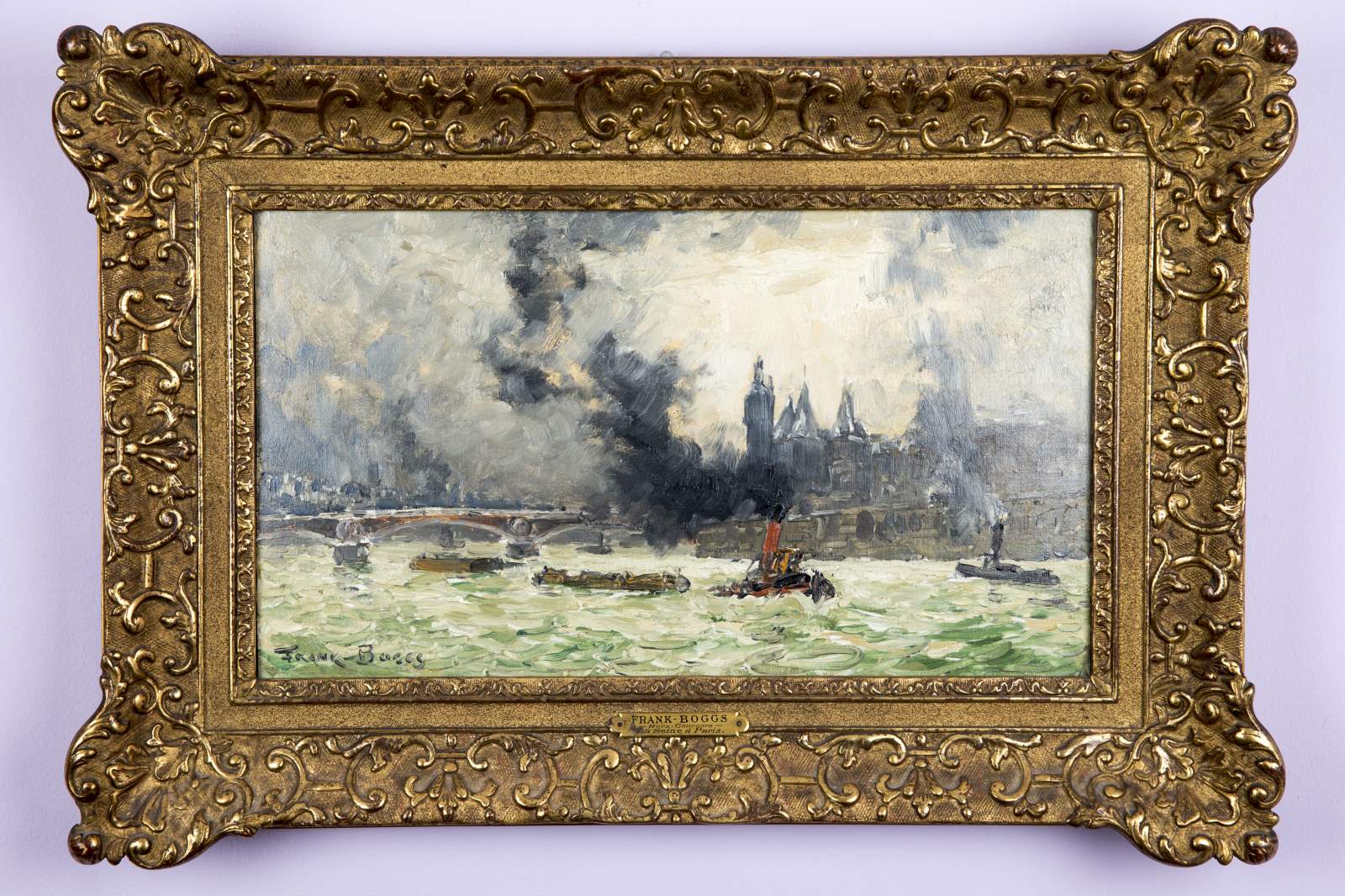 Le Pont au change ; La Seine à Paris ; Orage sur la Seine au Pont au change, Frank Boggs, 1ère moitié 20e siècle