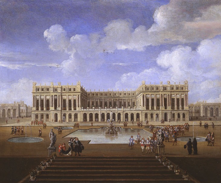 Vue du château de Versailles sur le parterre d'eau vers 1675, Française Ecole, 1675 (Vers)