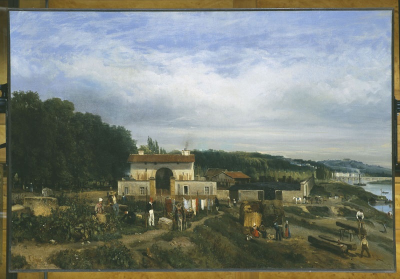 L'entrée du village de Sèvres en 1834, Constant Troyon, 1834