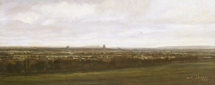 Vue panoramique de Paris prise de Bicètre en 1871, Auguste Delâtre, 1871